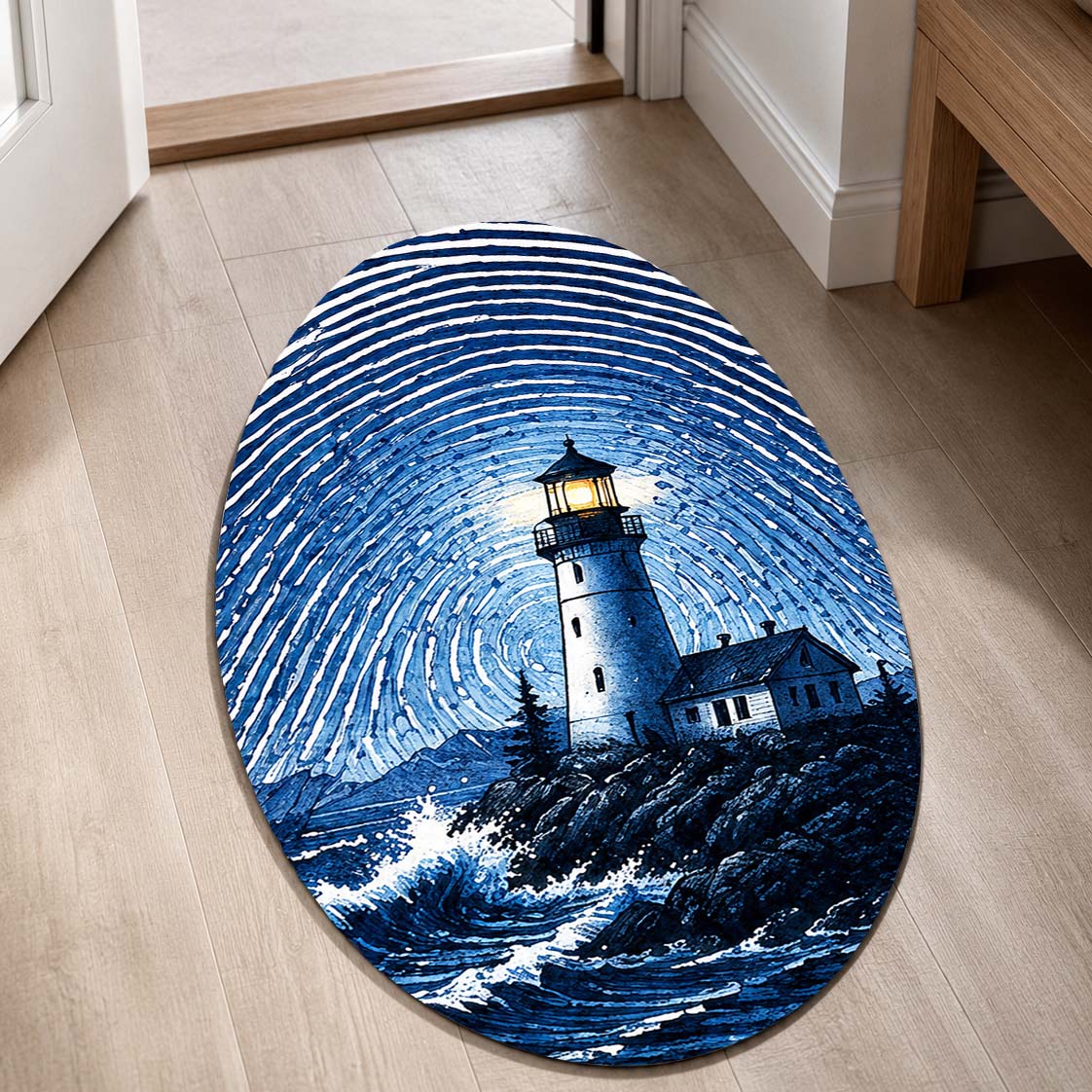 Fingerprint Shape Flat Rugs