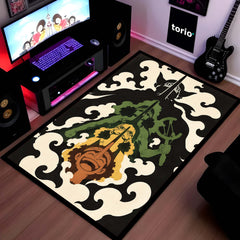 One Piece Usopp Evolution Area Flat Rug | Sogeking Anime Floor Rug | Premium Anti-Slip Flat Rug
