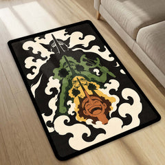 One Piece Usopp Evolution Area Flat Rug | Sogeking Anime Floor Rug | Premium Anti-Slip Flat Rug