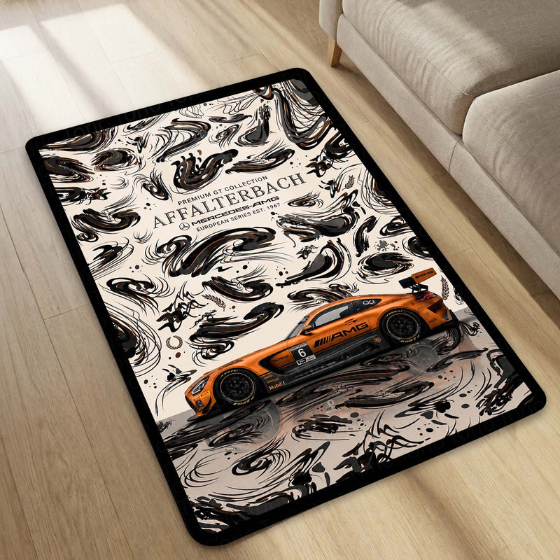 Mercedes-AMG GT3 Affalterbach Flat Rug | Racing Car Motorsport Area Rug | Premium Anti-Slip Flat Rug