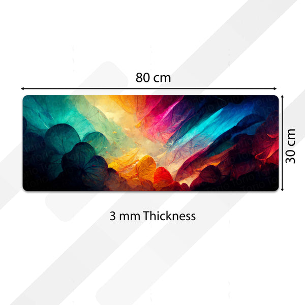 Abstract Color Flow Floor Mat (3 mm Thick) | Modern Artistic Bedroom & Bedside Runner for Contemporary Home Decor