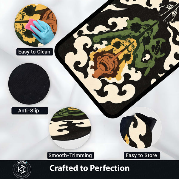 One Piece Usopp Evolution Area Flat Rug | Sogeking Anime Floor Rug | Premium Anti-Slip Flat Rug