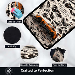 Mercedes-AMG GT3 Affalterbach Flat Rug | Racing Car Motorsport Area Rug | Premium Anti-Slip Flat Rug