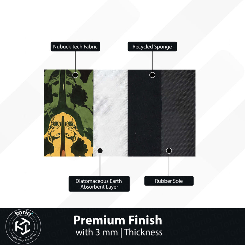 One Piece Usopp Evolution Area Flat Rug | Sogeking Anime Floor Rug | Premium Anti-Slip Flat Rug