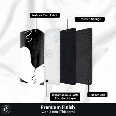 Yin Yang Dragon Circular Floor Mat (3 mm Thick) | Balance & Power Symbol Round Rug for Meditation Room, Bedroom, Gaming Space & Modern Decor