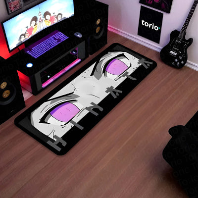 Hinata Hyuga Byakugan Eye Anime Floor Mat | Anti-Slip Printed Floor Rug for Bedroom, Gaming Room & Anime Decor | TORIO
