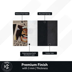 One Piece Wanted Posters Anime Floor Mat | Luffy Zoro Sanji Robin Anime Rug | Anti-Slip 3mm Easy Clean Otaku Floor Mat for Bedroom & Gaming Room