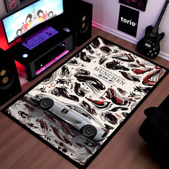 BMW M8 GTE Munich Motorsport Flat Rug | BMW Racing Car Area Rug | Premium Anti-Slip Flat Rug