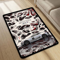 BMW M8 GTE Munich Motorsport Flat Rug | BMW Racing Car Area Rug | Premium Anti-Slip Flat Rug