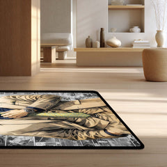 Nanami Kento Area Flat Rug | Jujutsu Kaisen Anime Floor Rug | Manga Panel Gaming Room Rug | Modern Anime Home Décor
