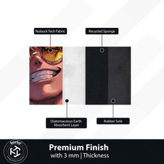Monkey D. Luffy One Piece Area Flat Rug | Smiling Straw Hat Pirate Anime Area Flat Rug | Premium Anime Bedroom & Gaming Room Floor Decor