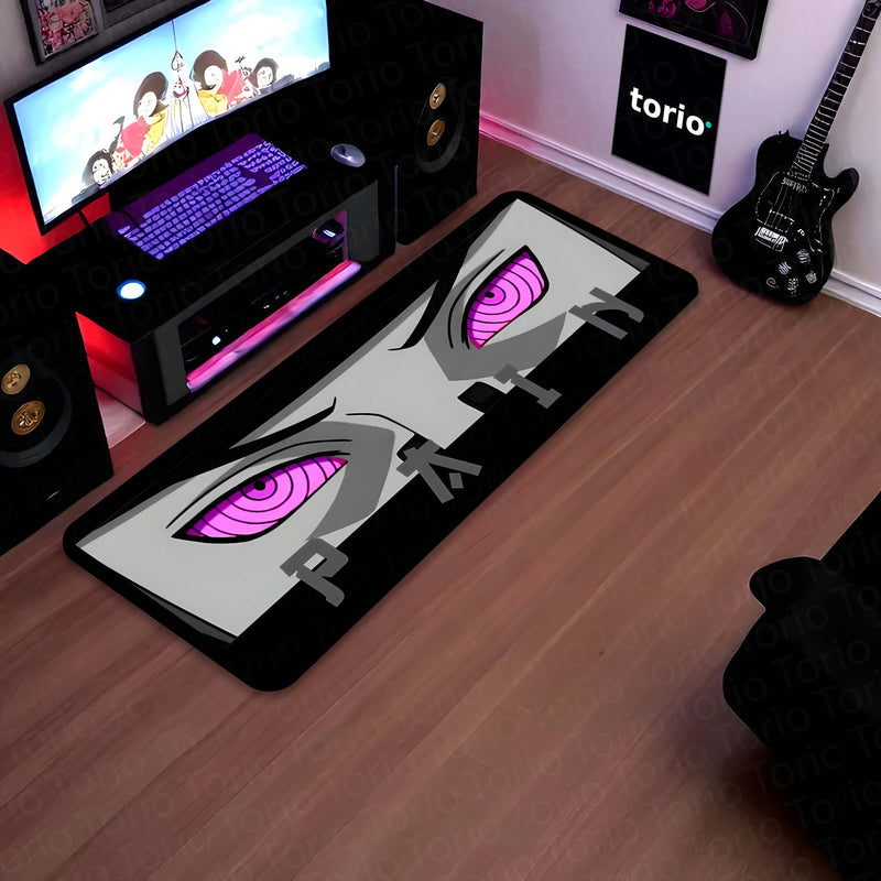 Pain (Nagato Uzumaki) Rinnegan Eye Anime Floor Mat | Anti-Slip Printed Floor Rug for Bedroom, Gaming Room & Anime Decor | TORIO