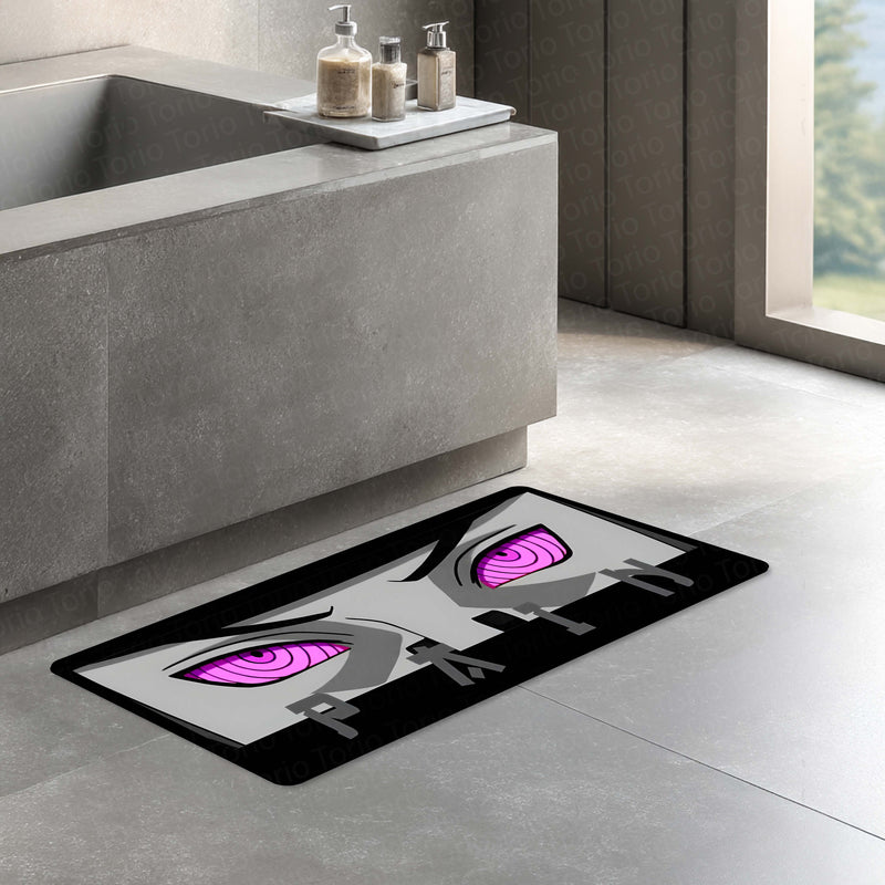 Pain (Nagato Uzumaki) Rinnegan Eye Anime Floor Mat | Anti-Slip Printed Floor Rug for Bedroom, Gaming Room & Anime Decor | TORIO