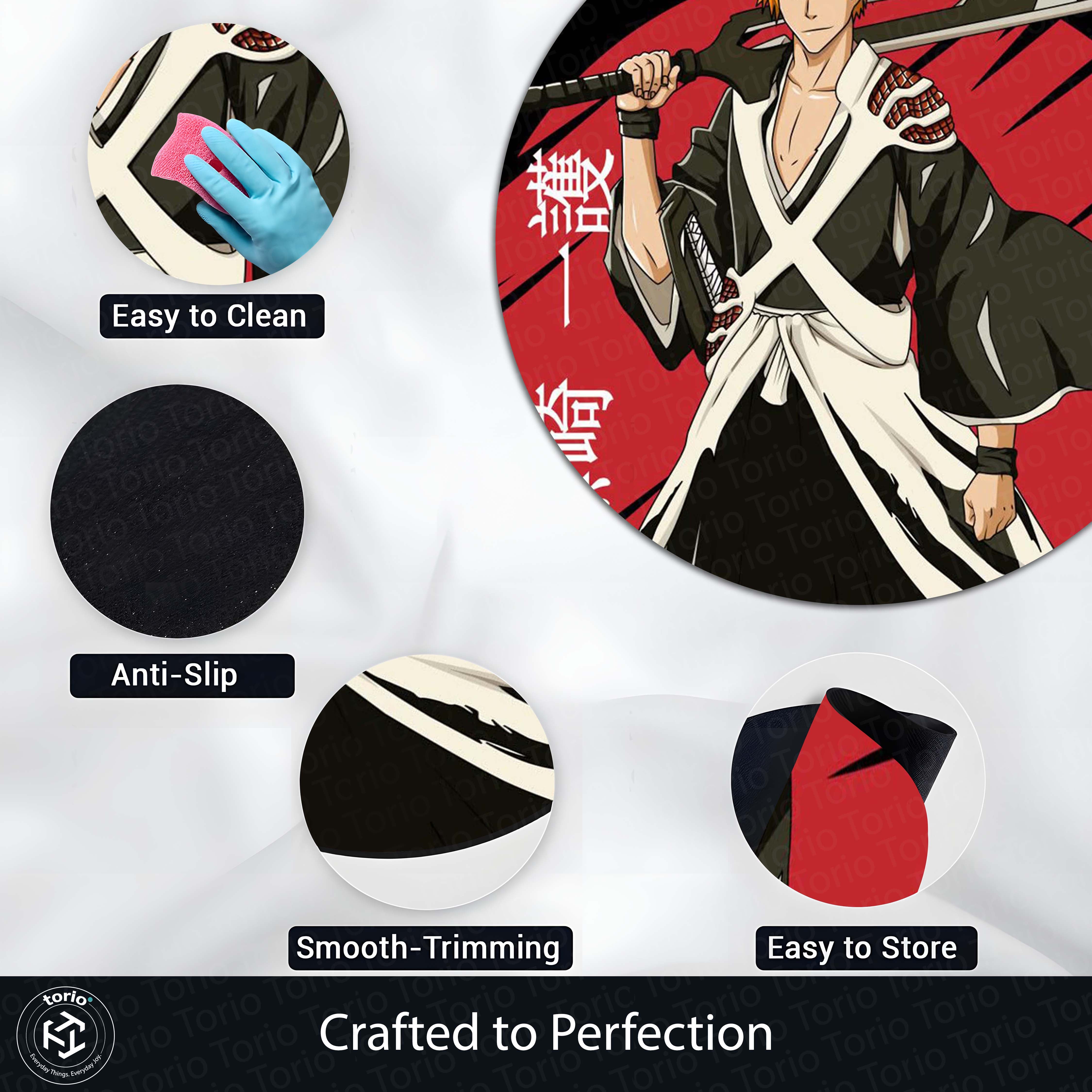 Ichigo Kurosaki Bleach Circular Floor Mat (3 mm Thick) | Anti-Slip