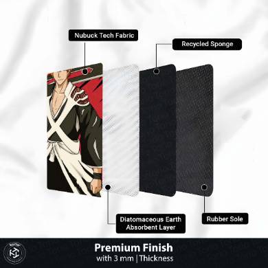 Ichigo Kurosaki Bleach Circular Floor Mat (3 mm Thick) | Anti-Slip Printed Round Anime Floor Rug for Bedroom, Gaming Room & Otaku Decor | TORIO