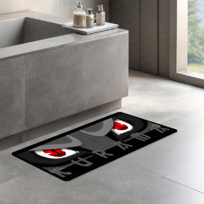 Kurama Nine-Tails Eye Anime Floor Mat | Anti-Slip Printed Floor Rug for Bedroom, Gaming Room & Anime Decor | TORIO