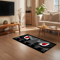 Kurama Nine-Tails Eye Anime Floor Mat | Anti-Slip Printed Floor Rug for Bedroom, Gaming Room & Anime Decor | TORIO