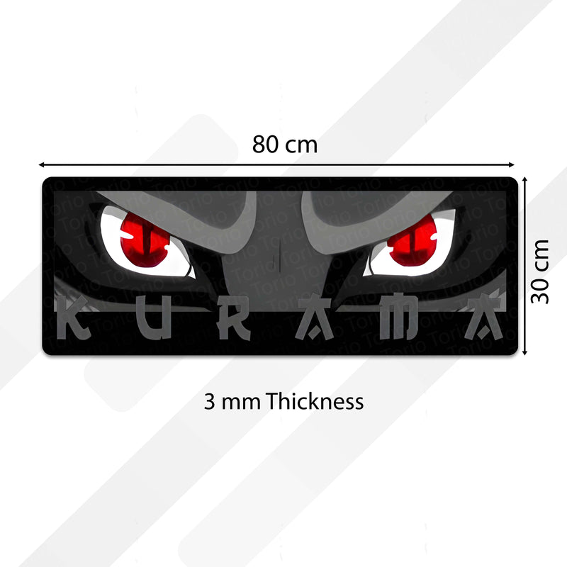 Kurama Nine-Tails Eye Anime Floor Mat | Anti-Slip Printed Floor Rug for Bedroom, Gaming Room & Anime Decor | TORIO