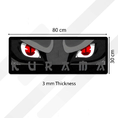 Kurama Nine-Tails Eye Anime Floor Mat | Anti-Slip Printed Floor Rug for Bedroom, Gaming Room & Anime Decor | TORIO