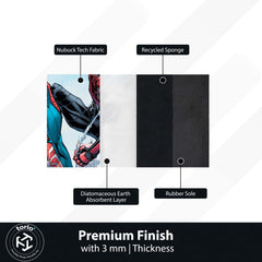 Marvel Spider-Man & Miles Morales Floor Mat | Peter Parker vs Miles Morales Comic Art Rug | Anti-Slip 3mm Absorbent Superhero Floor Mat for Gaming Room & Bedroom