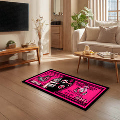 Pink Money Queen Dollar Bedside Runner (3 mm Thick) | Luxury Hustle Aesthetic Bedroom Floor Mat for Modern Room Decor