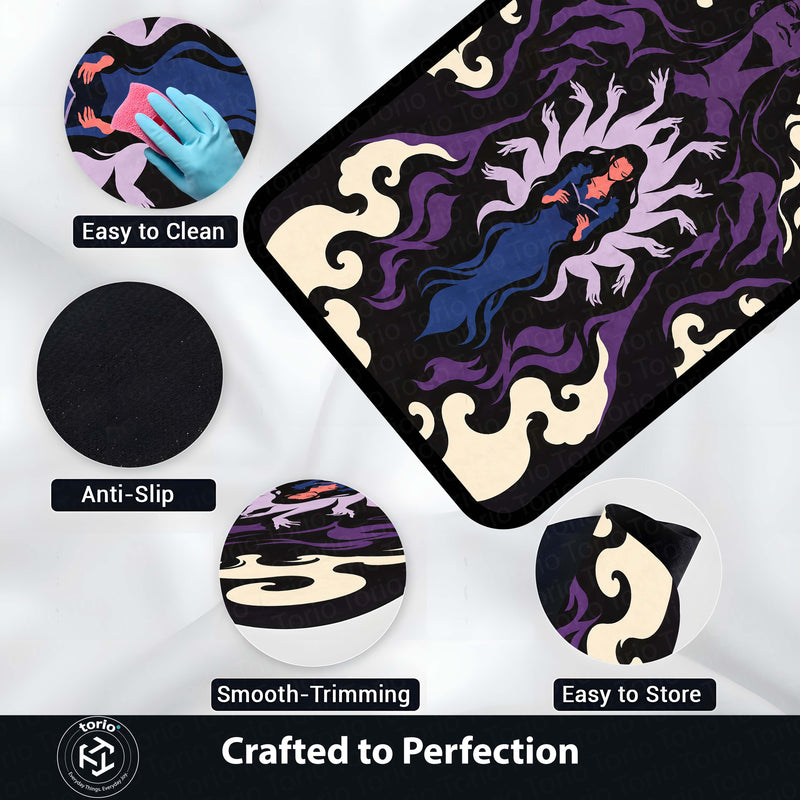 One Piece Nico Robin Demonio Fleur Area Rug | Devil Child Anime Design | Premium Anti-Slip Flat Area Rug