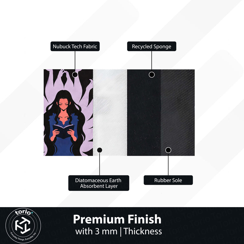One Piece Nico Robin Demonio Fleur Area Rug | Devil Child Anime Design | Premium Anti-Slip Flat Area Rug