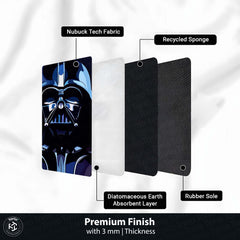 Darth Vader Star Wars Circular Floor Mat (3 mm Thick) | Anti-Slip Printed Round Floor Rug for Bedroom, Gaming Room & Sci-Fi Decor | TORIO