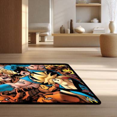 Marvel X-Men Wolverine Floor Mat | Logan Comic Art Superhero Rug | Anti-Slip 3mm Absorbent Floor Mat for Gaming Room, Bedroom & Fan Cave