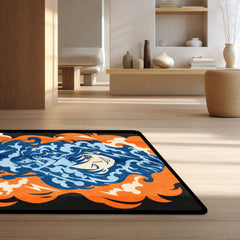 One Piece Nami Zeus Thunderbolt Area Rug | Cat Burglar Nami Anime Design | Premium Anti-Slip Flat Area Rug