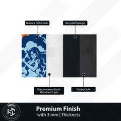 One Piece Nami Zeus Thunderbolt Area Rug | Cat Burglar Nami Anime Design | Premium Anti-Slip Flat Area Rug