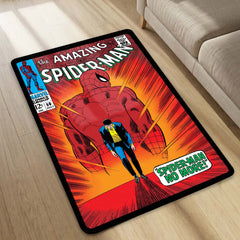 The Amazing Spider-Man Floor Mat | Classic Marvel Comic Cover Rug | Anti-Slip 3mm Absorbent Superhero Floor Mat for Gaming Room, Bedroom & Fan Cave