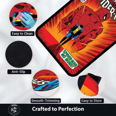 The Amazing Spider-Man Floor Mat | Classic Marvel Comic Cover Rug | Anti-Slip 3mm Absorbent Superhero Floor Mat for Gaming Room, Bedroom & Fan Cave