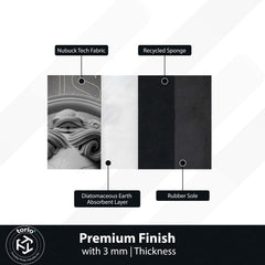 Classical Music Sculpture Area Flat Rug | Greek Marble Head with Headphones Area Flat Rug | Premium Aesthetic Living Room & Gaming Room Floor Decor