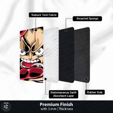 Monkey D. Luffy Boundman Gear 4 Circular Floor Mat (3 mm Thick) | One Piece Anime Round Rug for Gaming Room, Bedroom & Otaku Decor | TORIO