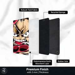 Monkey D. Luffy Boundman Gear 4 Circular Floor Mat (3 mm Thick) | One Piece Anime Round Rug for Gaming Room, Bedroom & Otaku Decor | TORIO