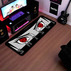 Shisui Uchiha Mangekyō Sharingan Eye Anime Floor Mat | Anti-Slip Printed Floor Rug for Bedroom, Gaming Room & Anime Decor | TORIO