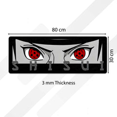 Shisui Uchiha Mangekyō Sharingan Eye Anime Floor Mat | Anti-Slip Printed Floor Rug for Bedroom, Gaming Room & Anime Decor | TORIO
