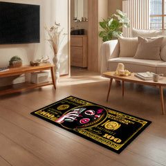 Pink Money Queen Dollar Bedside Runner (3 mm Thick) | Luxury Cash Aesthetic Bedroom Floor Mat for Glam Room Decor