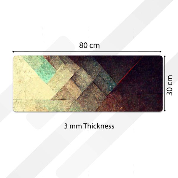 Abstract Geometric Gradient Floor Mat (3 mm Thick) | Modern Textured Bedroom Bedside Runner for Contemporary Home Decor