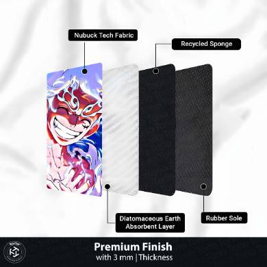 Monkey D. Luffy Nika Gear 5 Circular Floor Mat (3 mm Thick) | One Piece Sun God Nika Anime Round Rug for Gaming Room, Bedroom & Otaku Decor | TORIO