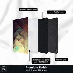 Abstract Geometric Gradient Floor Mat (3 mm Thick) | Modern Textured Bedroom Bedside Runner for Contemporary Home Decor