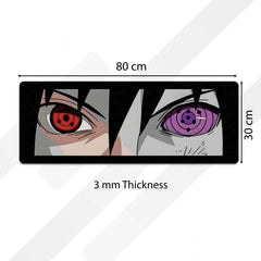 Naruto Shippuden Sharingan & Rinnegan Eyes Floor Mat | Uchiha Anime Eye Art Rug | Anti-Slip 3mm Absorbent Floor Mat for Bathroom, Bedroom, Gaming Room & Otaku Decor