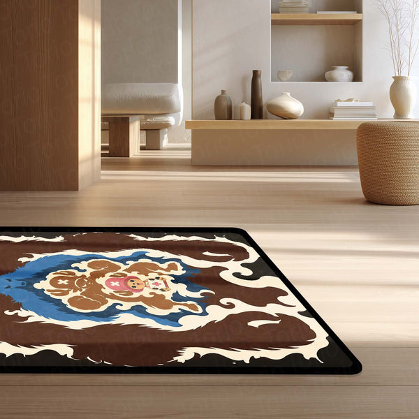 One Piece Tony Tony Chopper Area Rug | Monster Point & Reindeer Transformation Anime Design | Premium Anti-Slip Flat Area Rug