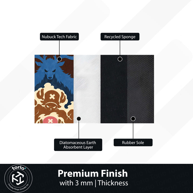 One Piece Tony Tony Chopper Area Rug | Monster Point & Reindeer Transformation Anime Design | Premium Anti-Slip Flat Area Rug