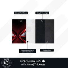 Scarlet Spider Symbol Area Flat Rug | Red Spider Superhero Emblem Area Flat Rug | Premium Marvel-Inspired Gaming Room & Living Room Floor Decor