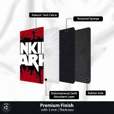 Linkin Park Circular Floor Mat (3 mm Thick) | Anti-Slip Printed Round Floor Rug for Bedroom, Studio, Gaming Room & Music Decor | TORIO