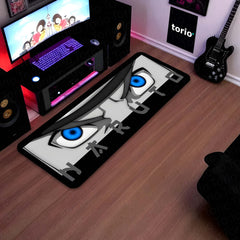 Naruto Blue Eyes Floor Mat | Naruto Uzumaki Anime Eye Art Rug | Anti-Slip 3mm Absorbent Floor Mat for Bedroom, Gaming Room, Bathroom & Otaku Decor