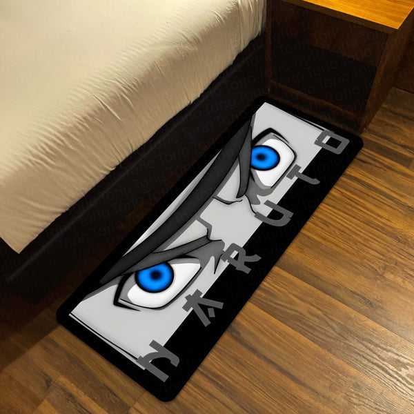 Naruto Blue Eyes Floor Mat | Naruto Uzumaki Anime Eye Art Rug | Anti-Slip 3mm Absorbent Floor Mat for Bedroom, Gaming Room, Bathroom & Otaku Decor