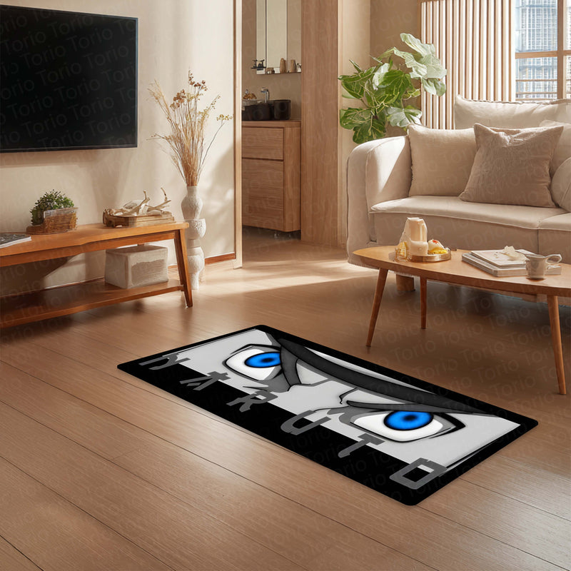 Naruto Blue Eyes Floor Mat | Naruto Uzumaki Anime Eye Art Rug | Anti-Slip 3mm Absorbent Floor Mat for Bedroom, Gaming Room, Bathroom & Otaku Decor